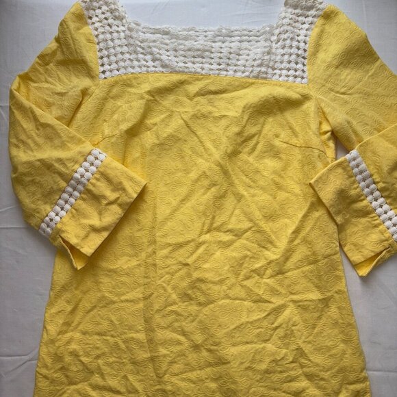 Lilly Pulitzer Bees Knees Tunic Jacquard Top in Lemon Sorbet Size 10 - Picture 4 of 14